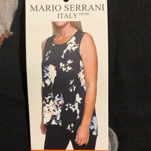 XXL Mario Serrani Floral Short Sleeve Blouse.